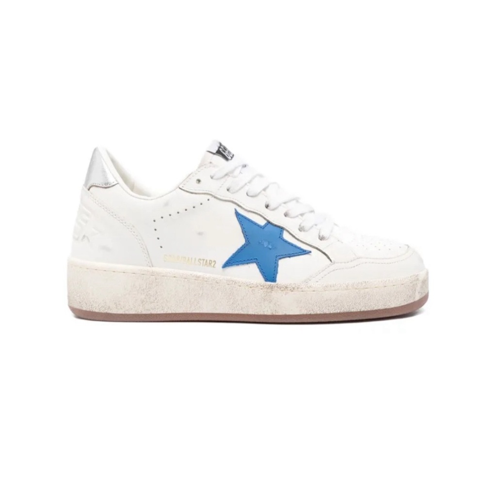 Authentic size 9 royal blue Golden Goose White Sneakers. NEW! I took $100.00 off